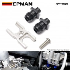 EPMAN Aluminum AN-10 Air Oil Cooler Adapter Fitting Kit For BMW E36 Euro, E82, E9X 135/335, E46 M3 EPFT36BM